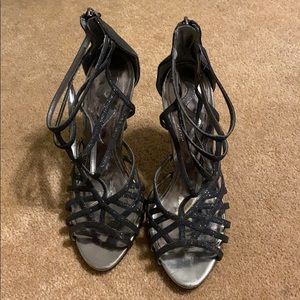 Sparkly black heels